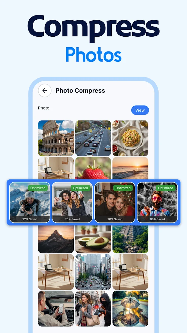 Compress photos